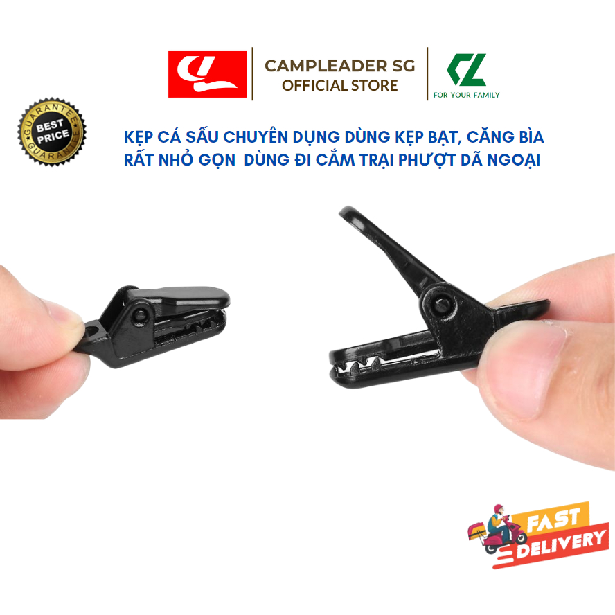 Kẹp Nhựa ABS Giữ Tấm Bạt Lều Cắm Trại Loại nhỏ Miệng Cá Sấu Rất Chắc Chắn - Campleader SG
