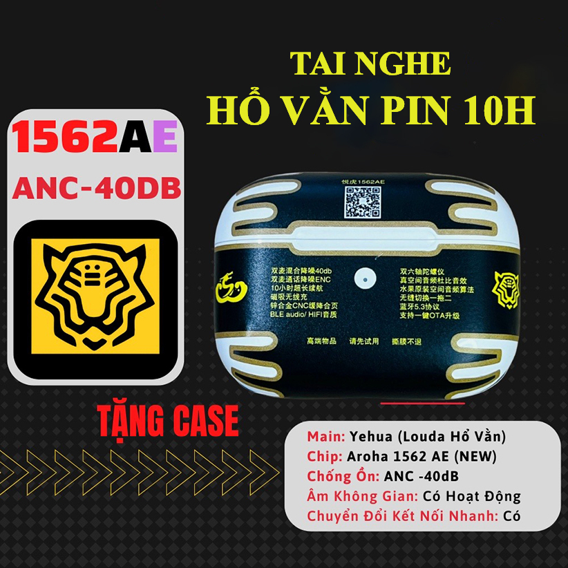 Tai Nghe Pin 10 Giờ / Tai Nghe Bluetooth AP Pro 1562AE ENC Xuyên Âm Chống Ồn 40db - Bảo Hành 6 Tháng