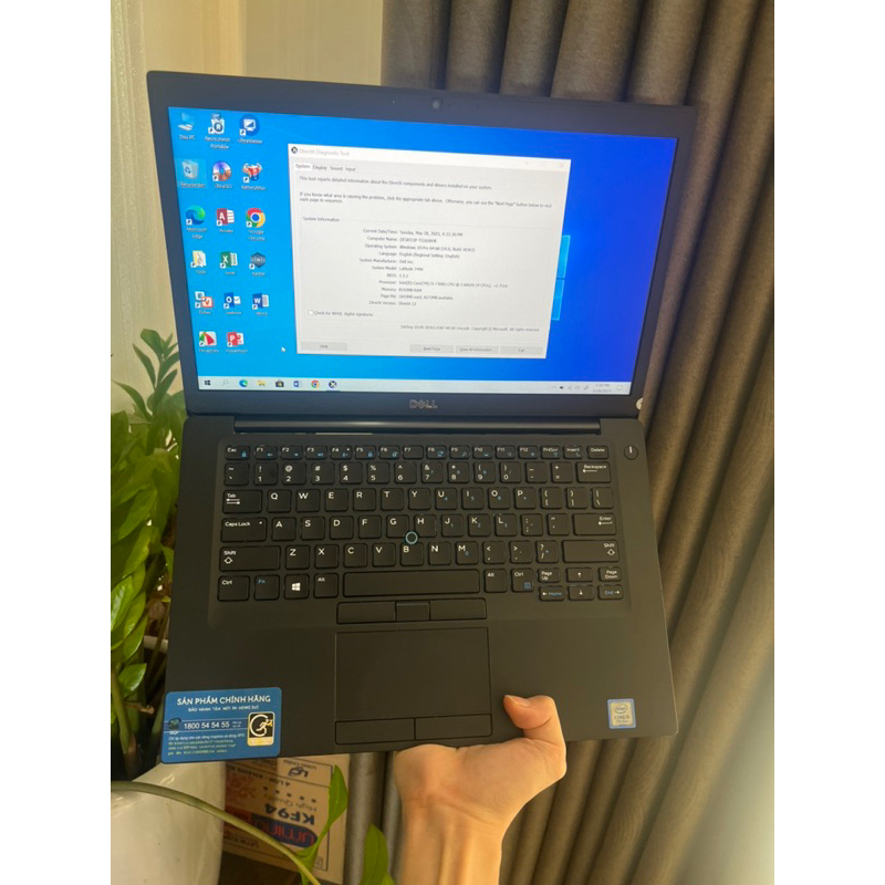 Laptop Dell Latitude 7490 Core i7 Gen 8 Ram 16g SSD 256 Full HD đẹp keeng 99% Hàng Nhập Mỹ Phím Led