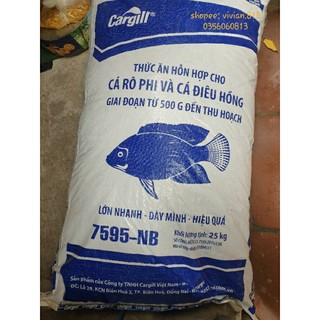 Combo 2kg cám cá rô phi cargill 7595 độ đạm 20% hàng chuẩn chính hãng