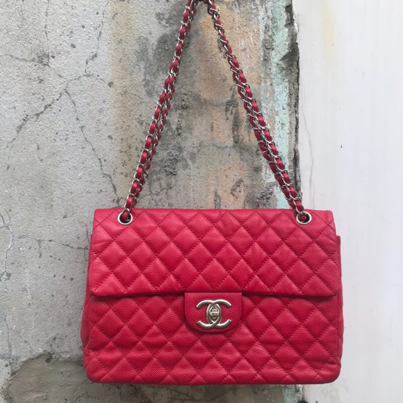 Túi si hàng si nhật s30 cm tình trạng 90% màu đỏ hồng cam