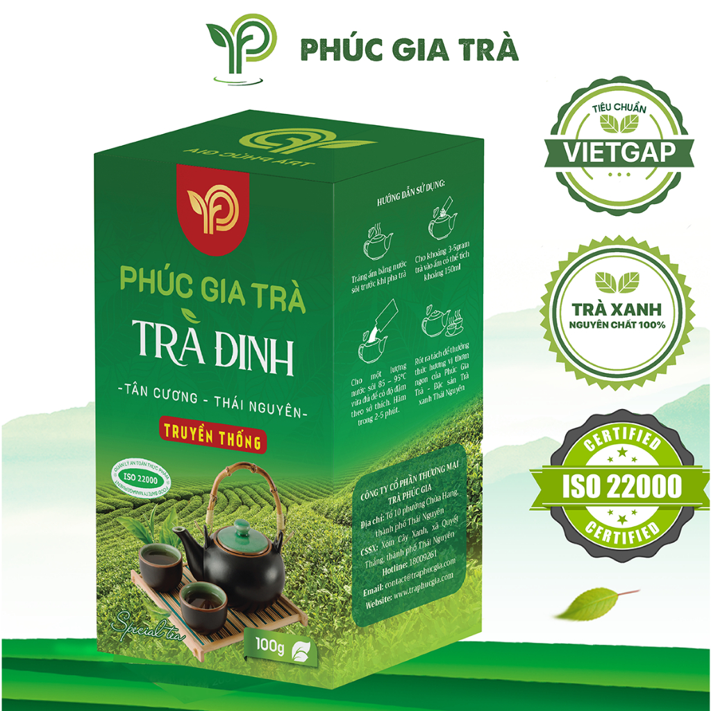 Trà xanh Thái Nguyên, Phúc Gia Trà Đinh Ngọc truyền thống 100g