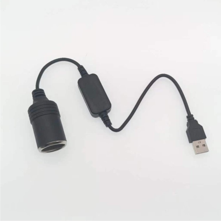 Bộ Adapter chuyển đổi điện USB 5V sang 12V ra đầu tẩu cắm sạc ô tô