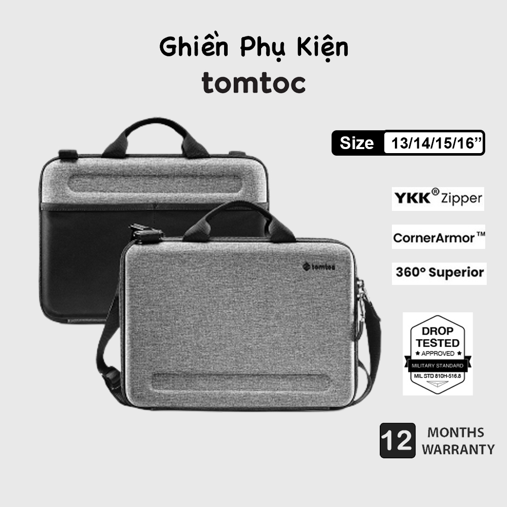 Túi Đeo Chéo Chống Va Đập Tomtoc USA Dành Cho Macbook M1/M2 13/14/15/16inch