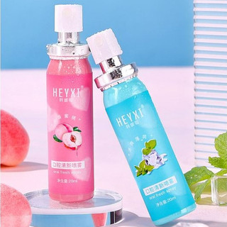Xịt thơm miệng heyxi 20ml hương bạc hà & đào thơm mát