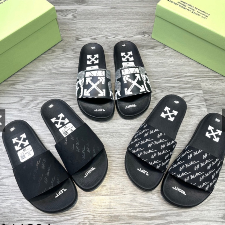 .Dép Quai Ngang Off-White Off Stamp Slides chữ trắng OFF và MONOGRAM siêu #hót #2023