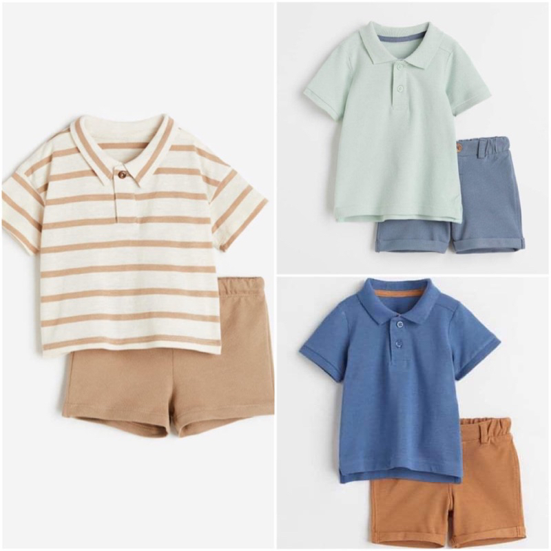 Bộ polo bé trai HM auth chính hãng