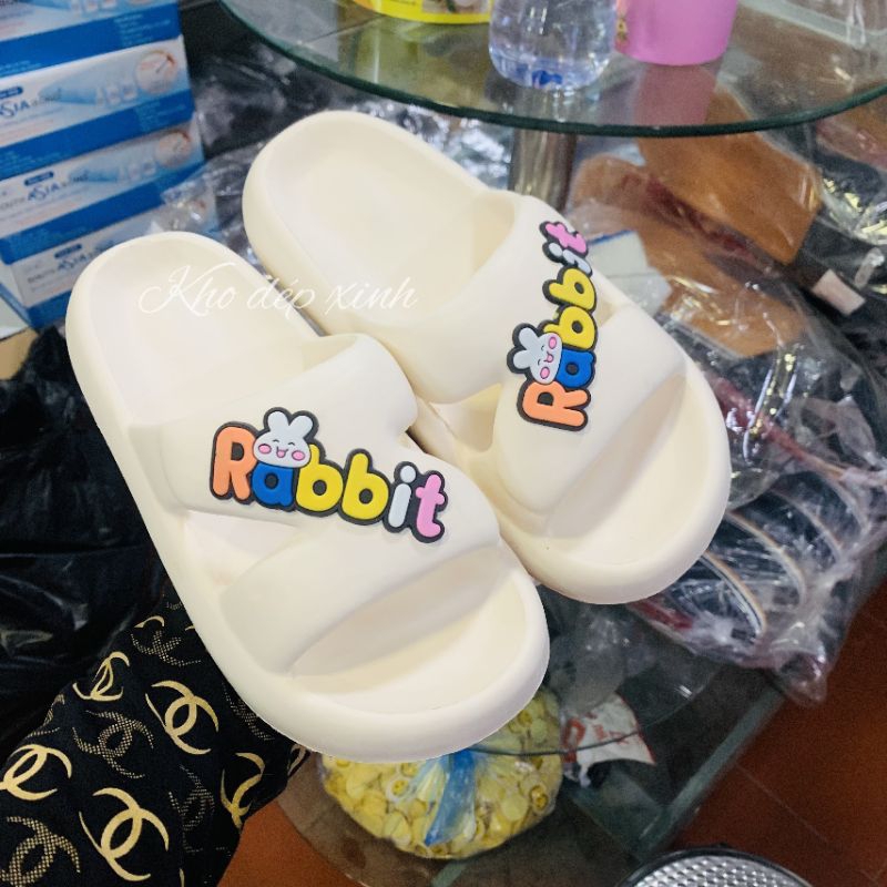 Dép bánh mỳ , Dép quai nang chéo Gắn kèm Sticker