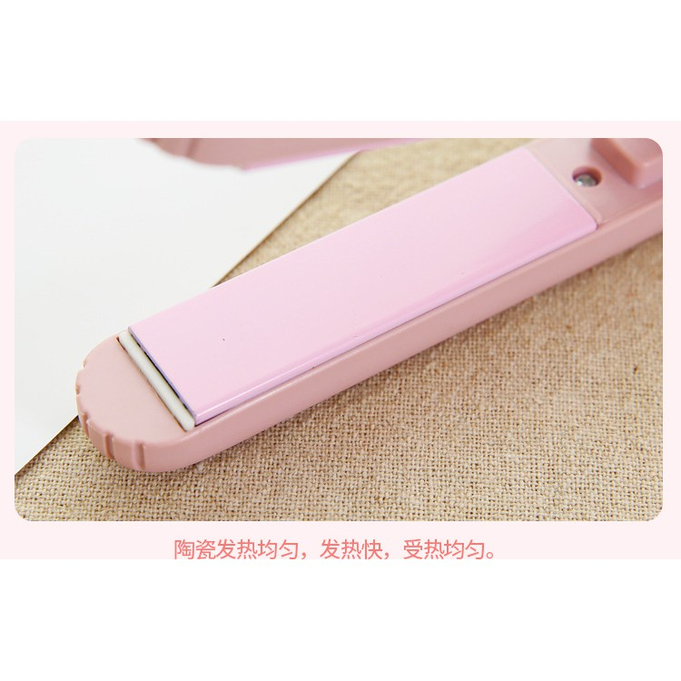 Máy kẹp - duỗi tóc mini hình thú có hộp nhựa đựng