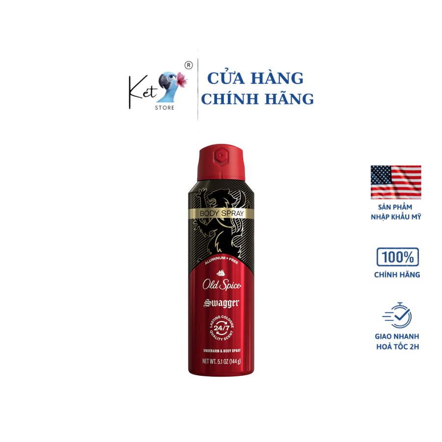 Chai Xịt Khử Mùi Mỹ Old Spice Body Spray Chính Hãng 144gr