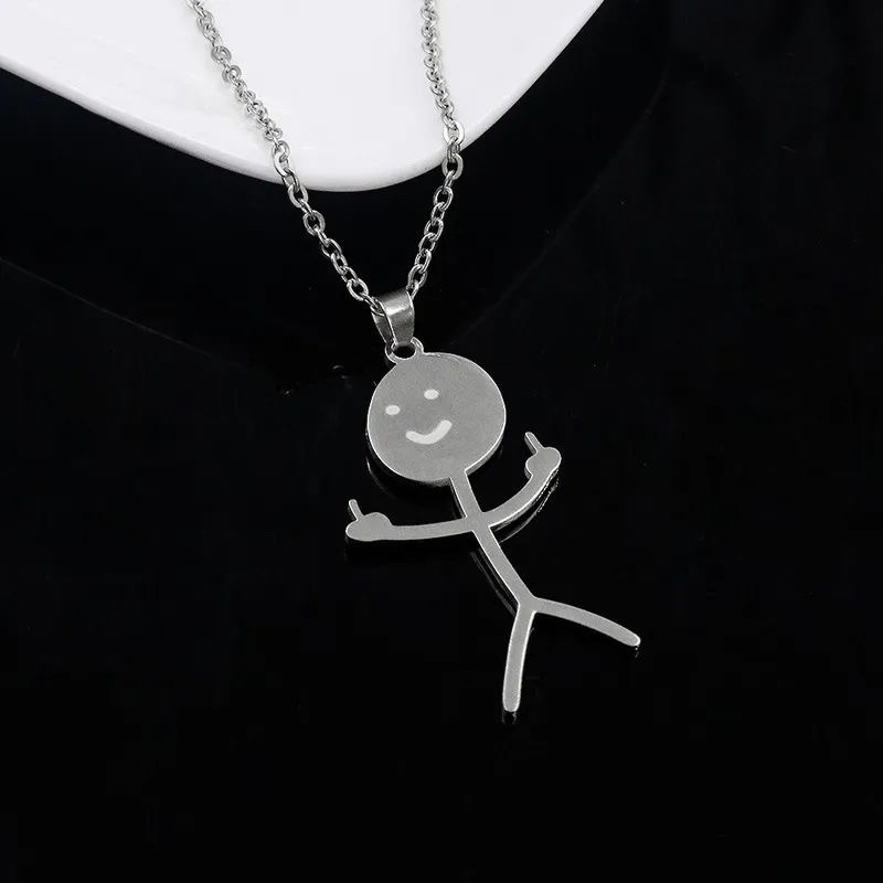 DÂY CHUYỀN ĐÔI NGUYÊN CẶP THÉP TITAN KHÔNG GỈ MẶT CƯỜI VÒNG CỔ WONNA NECKLACE NAM NỮ UNISEX HIGH FASHION Y2K