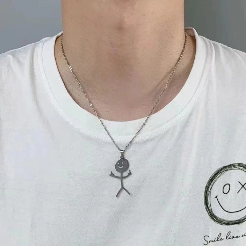 DÂY CHUYỀN ĐÔI NGUYÊN CẶP THÉP TITAN KHÔNG GỈ MẶT CƯỜI VÒNG CỔ WONNA NECKLACE NAM NỮ UNISEX HIGH FASHION Y2K