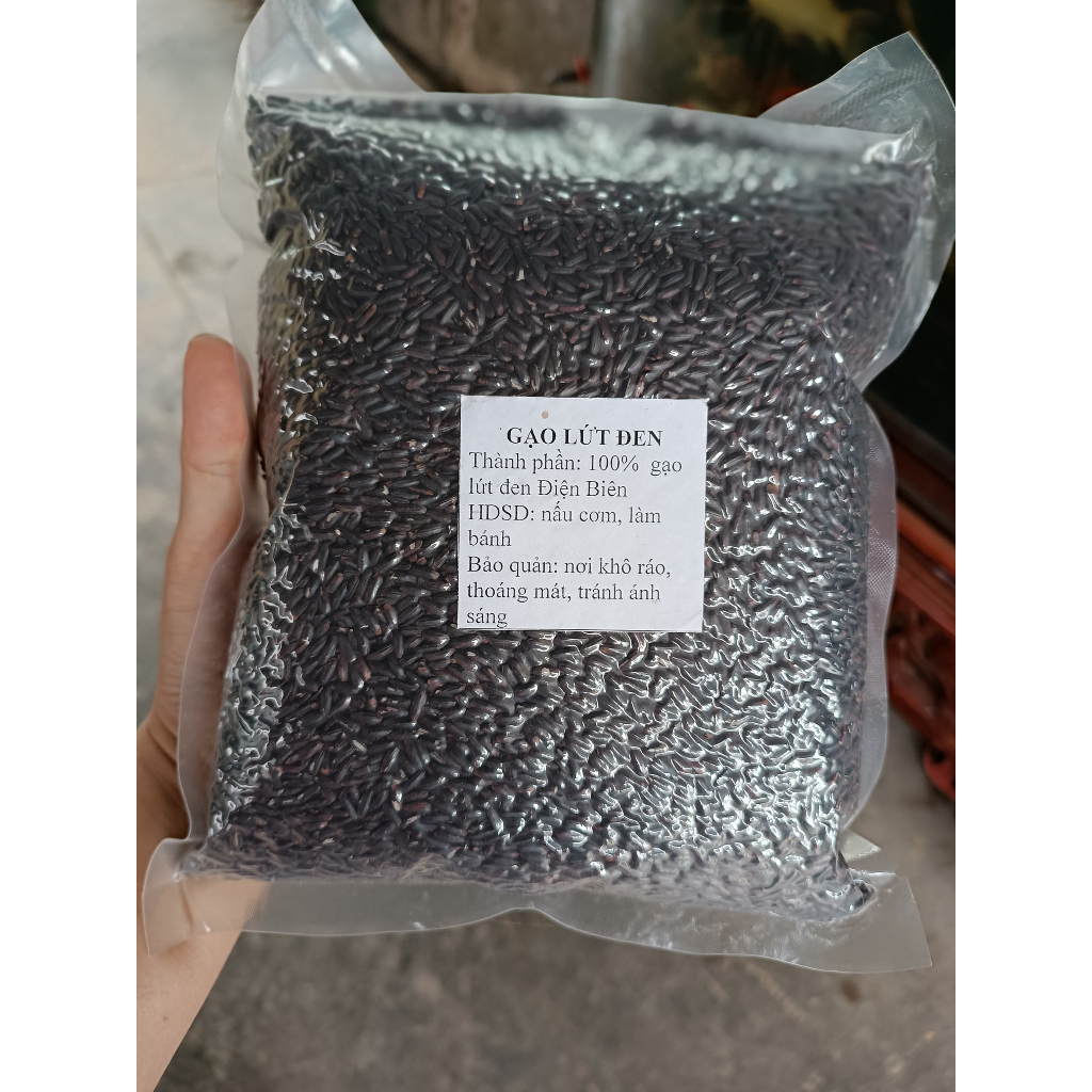 Gạo lứt đen Điện Biên dẻo thơm loại đặc biệt thơm ngon (ship siêu rẻ),hỗ trợ giảm cân túi 1kg hút chân không