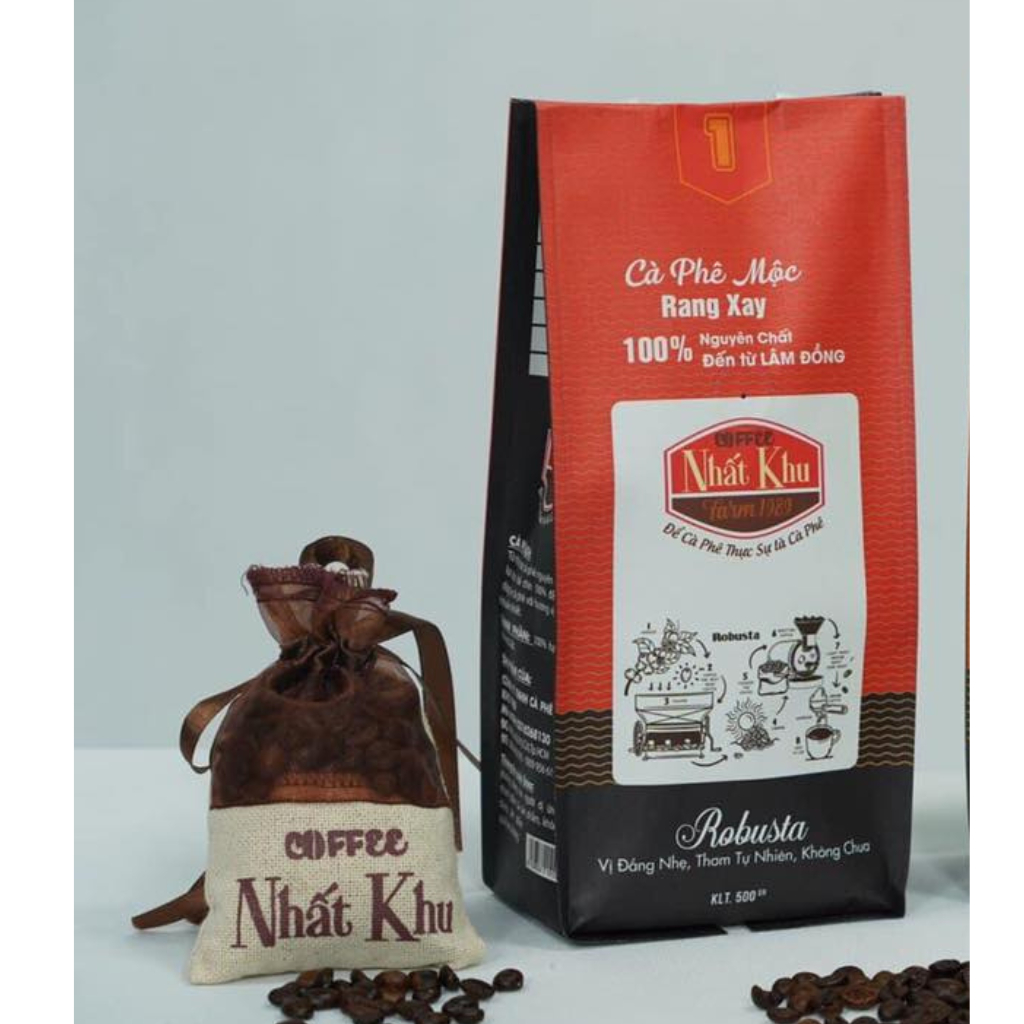 Cà phê pha máy nguyên chất 100% Robusta vị Đắng đậm - cà phê Nhất Khu