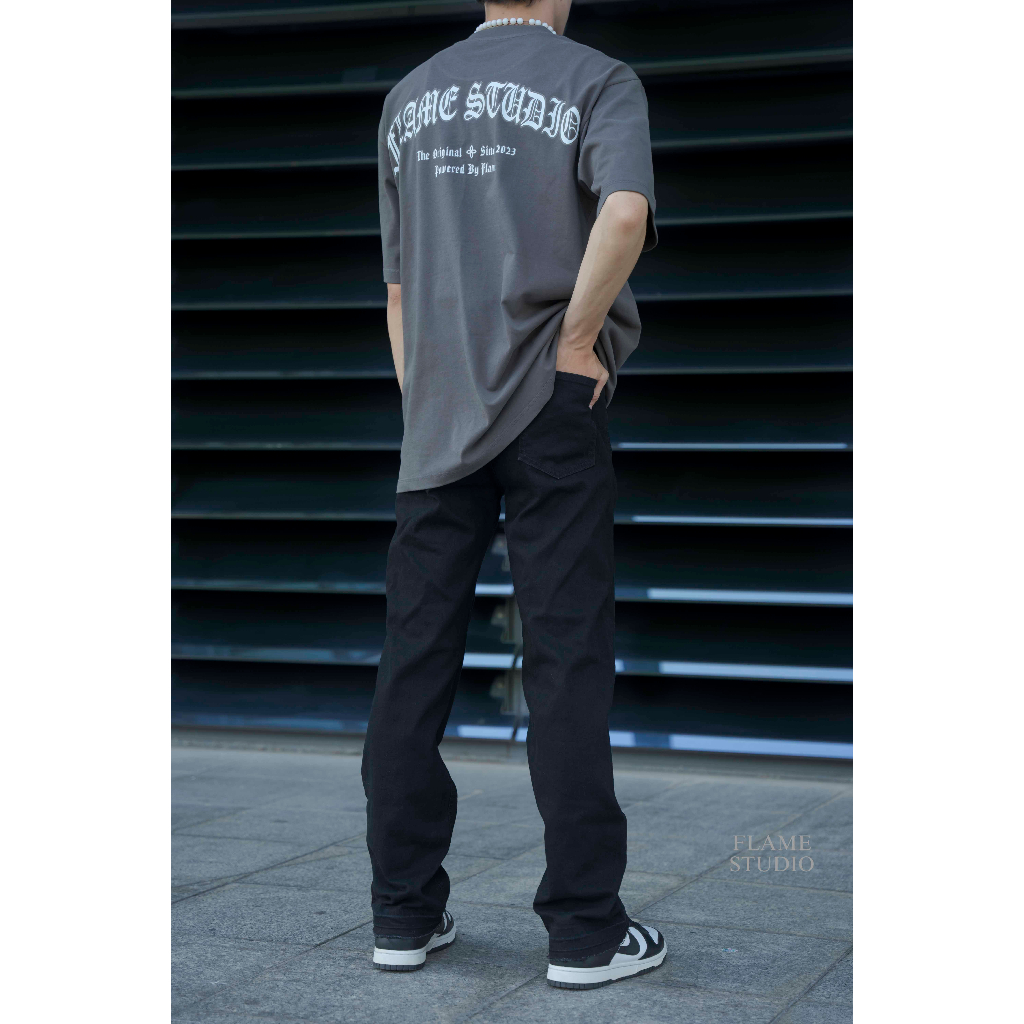 Quần Jeans Nam Ống Suông - Straight Denim in Black