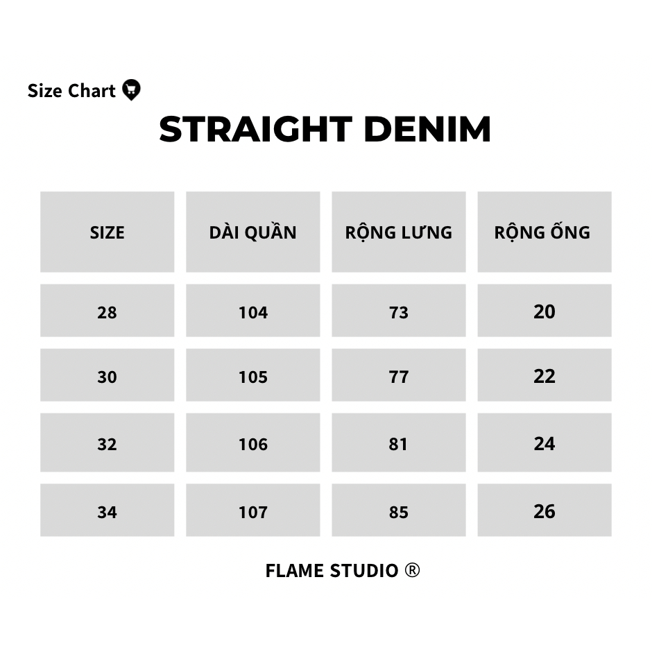 Quần Jeans Nam Ống Suông - Straight Denim in Black