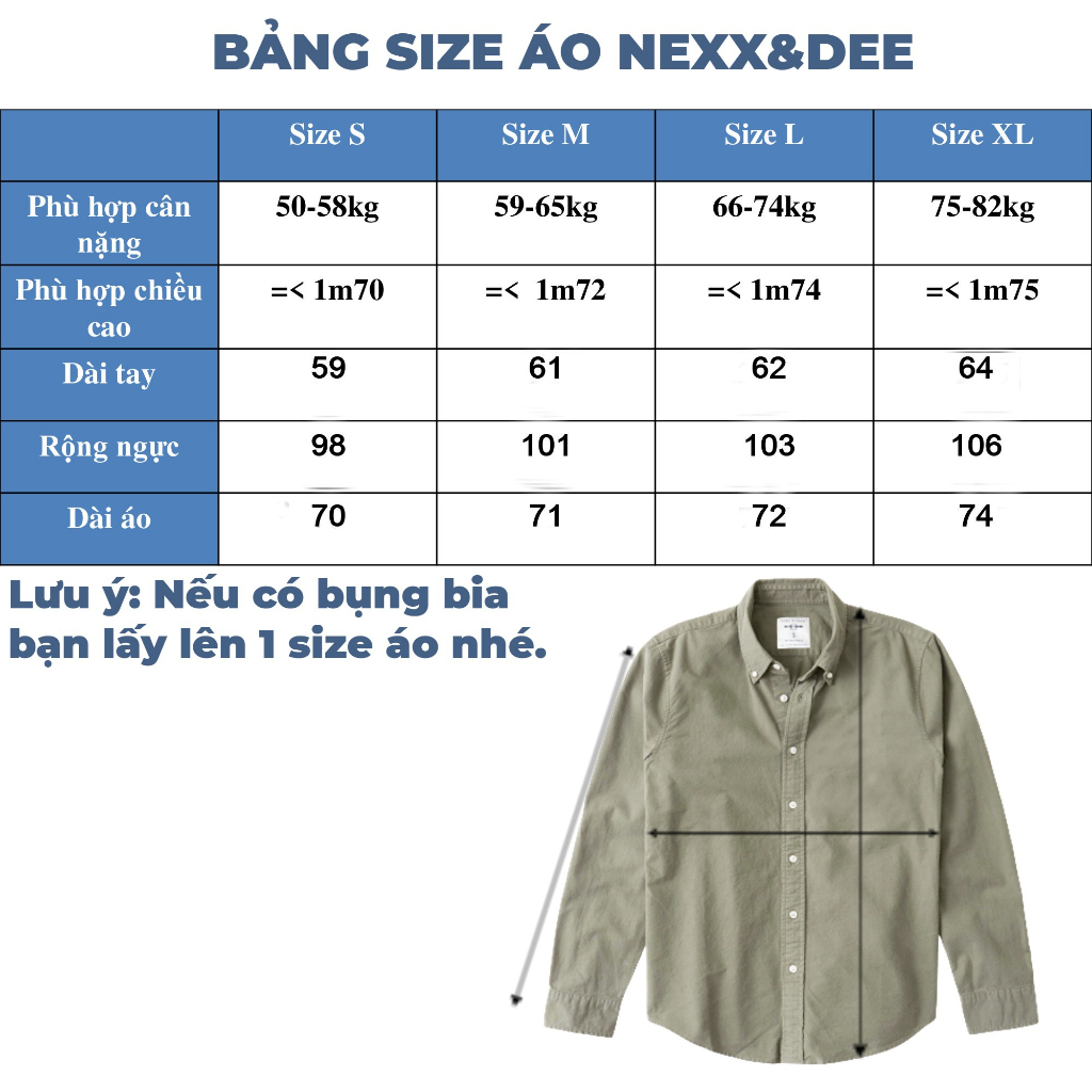 Áo sơ mi nam tay dài kẻ sọc nhỏ vải Oxford công sở denim Nexx&Dee SM06