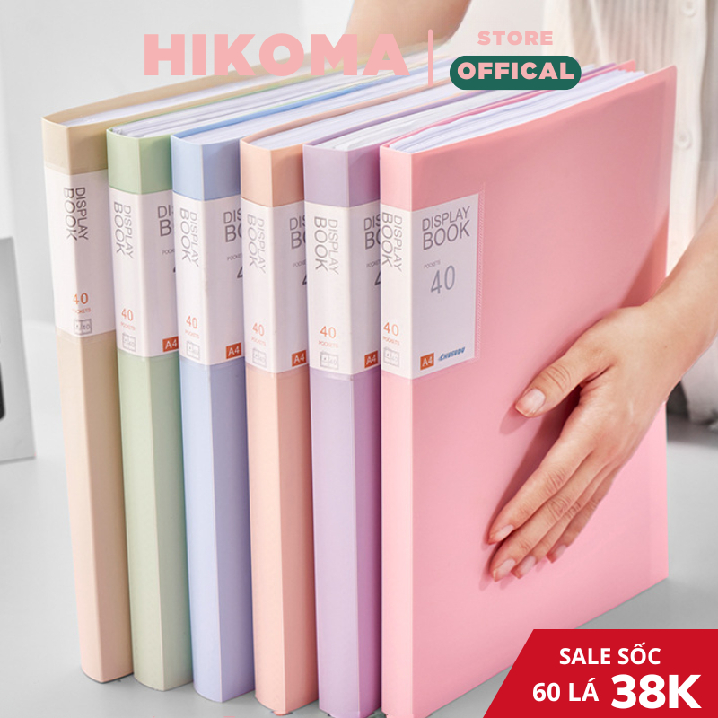 File đựng tài liệu a4 nhiều ngăn 30 / 60 lá - file lá đựng tài liệu -  kẹp tài liệu phòng giá rẻ - văn phòng phẩm Hikoma