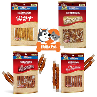 Snack Xương Nơ/Que Gặm Sạch Răng Cho Chó Vị Thịt Gà Cuốn/Que Da Bò Nhúng Thịt Gà DoggyMan