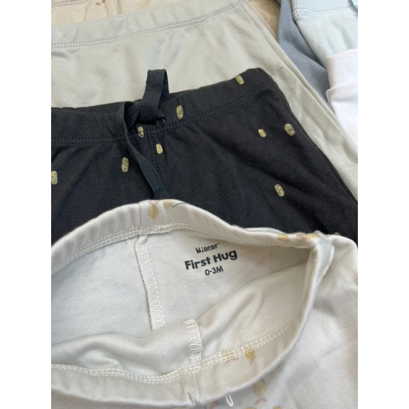 Quần liền tất Mine.ne Cotton bé gái/bé trai
