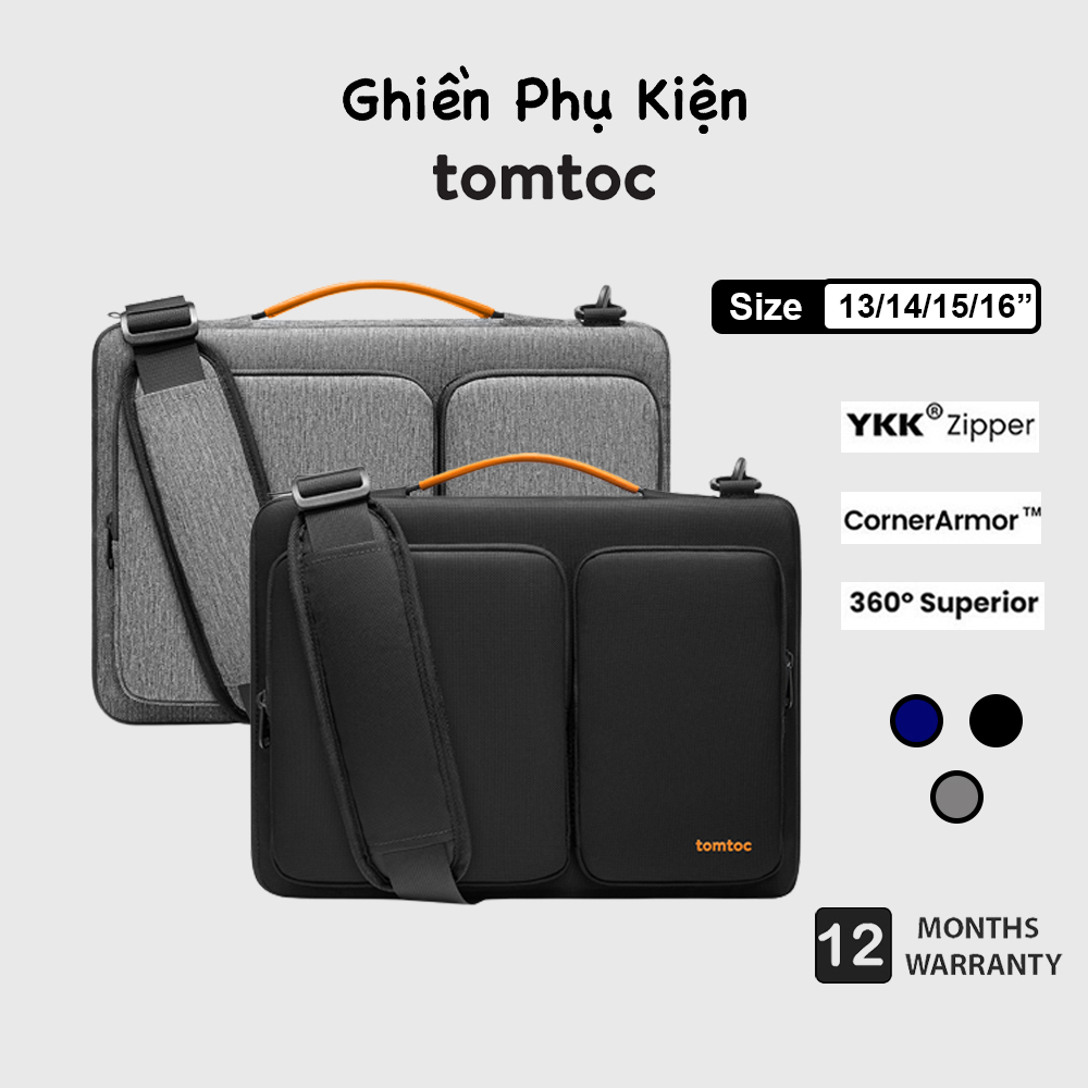 [Mã BMLT200 giảm đến 200K đơn 499K] Túi Đeo Chéo Tomtoc USA Versatile 360° Dành Cho Macbook M1/M2 13/14/15/16inch