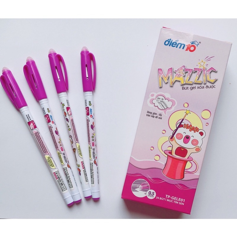 Hộp 20 cây bút gel xóa được 𝑻𝒉𝒊𝒆̂𝒏 𝑳𝒐𝒏𝒈 Mazzic Điểm 10 TP-GELE01