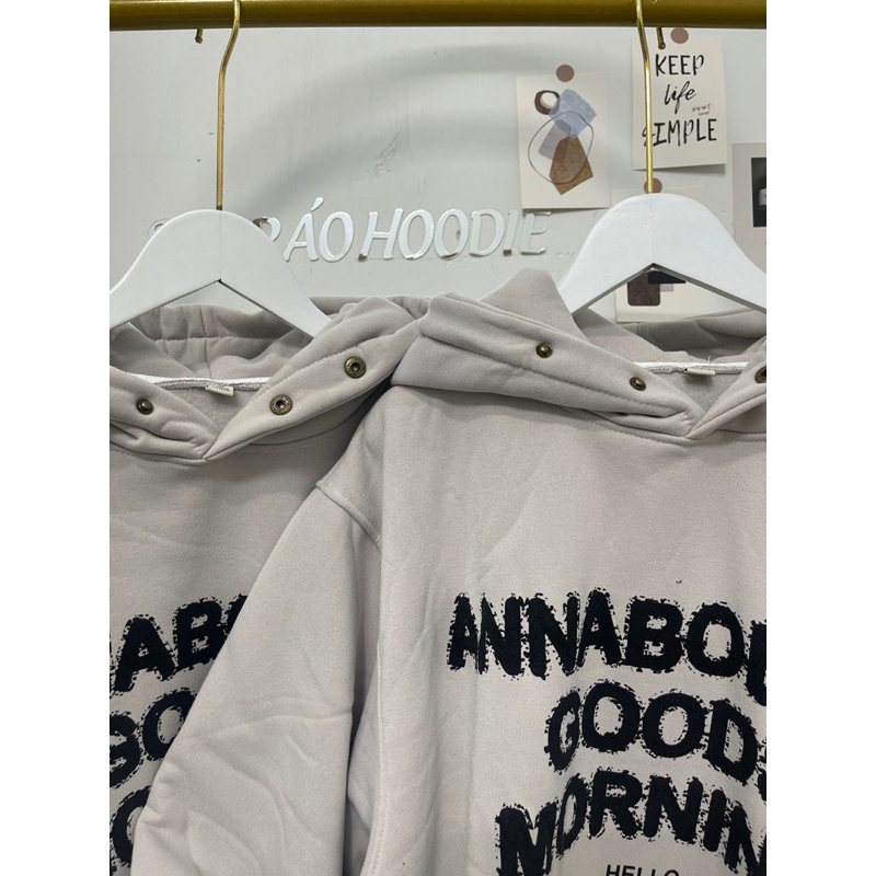 Áo hoodie form rộng cúc bấm có size M - XL