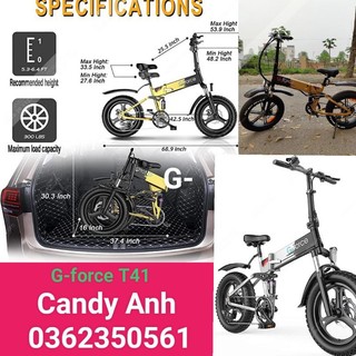 Xe đạp điện g- force t41 thiết kế gập thể thao địa hình cao cấp