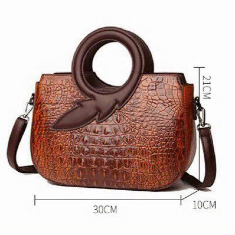 Túi Công Sở Nữ Da Bò Cao Cấp Dập Vân Cá Sấu Quai Sách Bản To Công Sở Đẹp Hàng Hiệu Thời Trang Trung Niên Nữ - TSN 109825