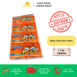 Khăn giấy rút cellox 2 lớp 260 tờ