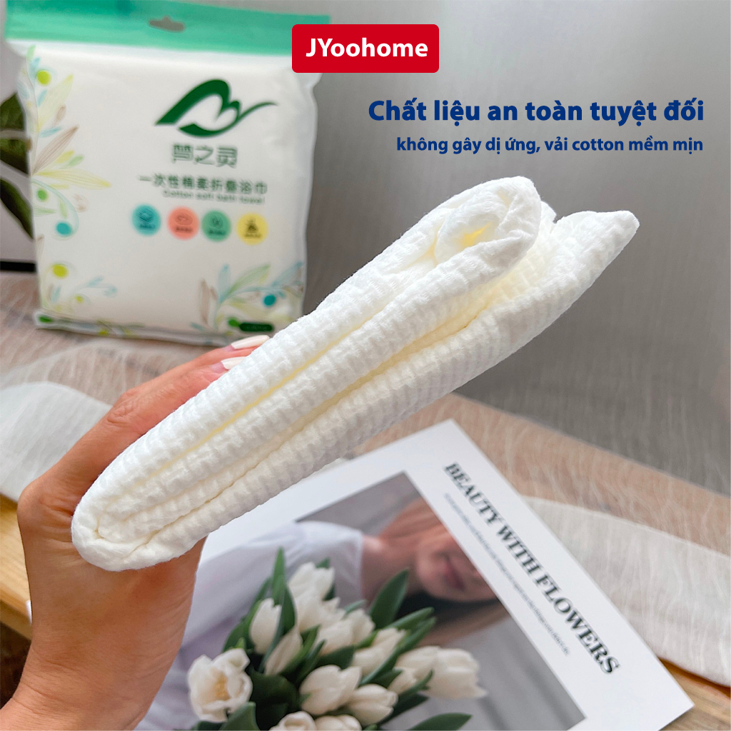 Khăn Tắm Nén Du Lịch JYoohome Bằng Cotton Dùng Một Lần 70x140cm, Khăn Giấy Nén Tự Nhiên Thấm Nước Tốt Tiện Lợi