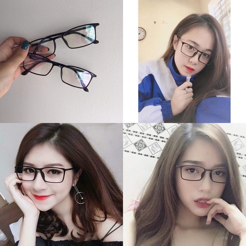 Gọng kính nam nữ TATA TAMANHEYEWEAR dáng mắt vuông nhận cắt mắt cận viễn loạn theo yêu cầu