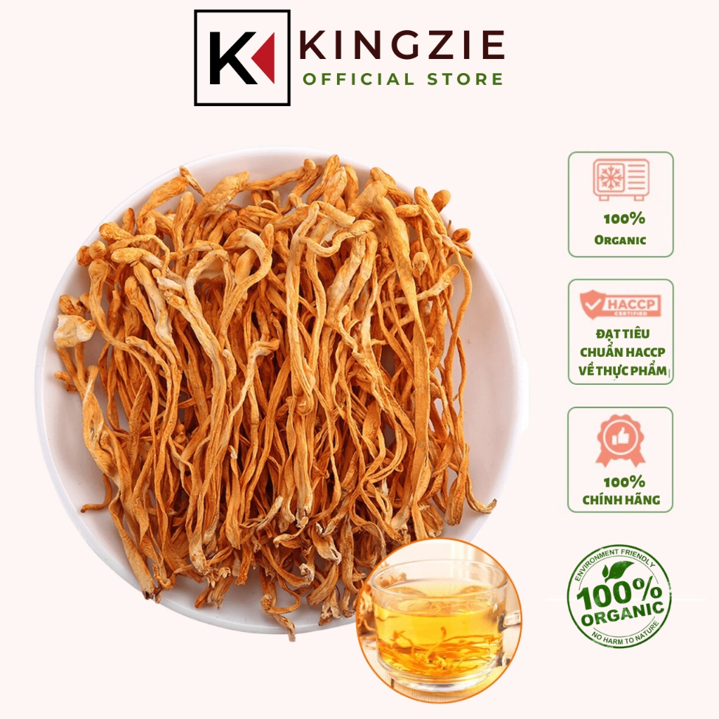 Đông Trùng Hạ Thảo Sấy Khô 100g Thượng Hạng KINGZIE Giúp Giải Độc, Đẹp Da, Tốt Cho Sức Khoẻ