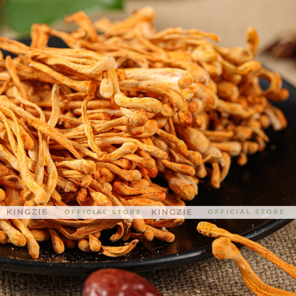 Đông Trùng Hạ Thảo Sấy Khô 100g Thượng Hạng KINGZIE Giúp Giải Độc, Đẹp Da, Tốt Cho Sức Khoẻ