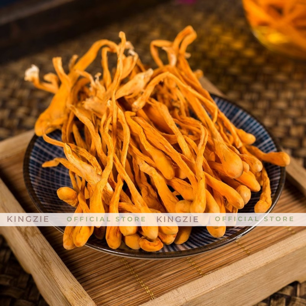 Đông Trùng Hạ Thảo Sấy Khô 100g Thượng Hạng KINGZIE Giúp Giải Độc, Đẹp Da, Tốt Cho Sức Khoẻ