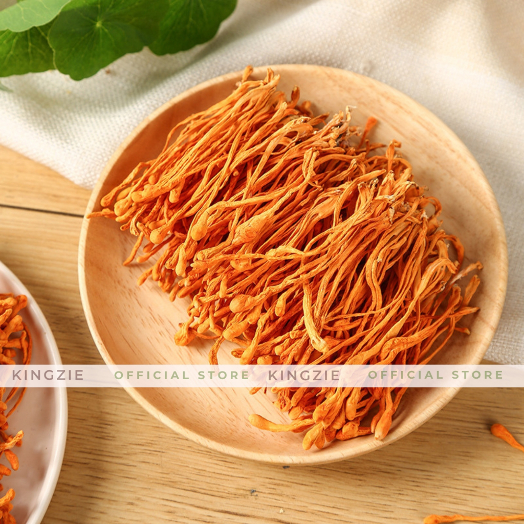 Đông Trùng Hạ Thảo Sấy Khô 100g Thượng Hạng KINGZIE Giúp Giải Độc, Đẹp Da, Tốt Cho Sức Khoẻ