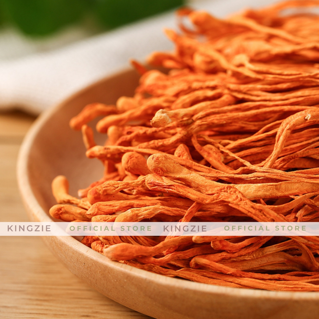 Đông Trùng Hạ Thảo Sấy Khô 100g Thượng Hạng KINGZIE Giúp Giải Độc, Đẹp Da, Tốt Cho Sức Khoẻ