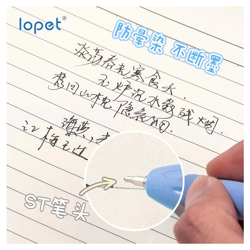 Set bút LOPET LP02 4c bút gel đen 0.5mm 4 màu Dành Cho Văn Phòng Sinh viên Học Sinh, set bút bi dễ thương