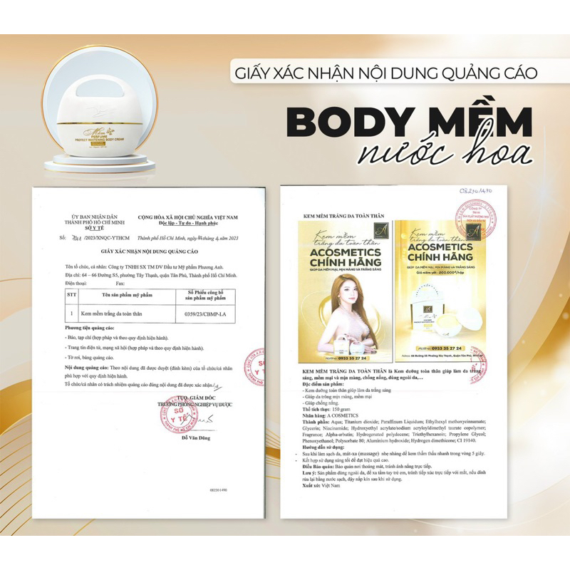 Kem Body Mềm Chính Hãng 100% MẪU MỚI