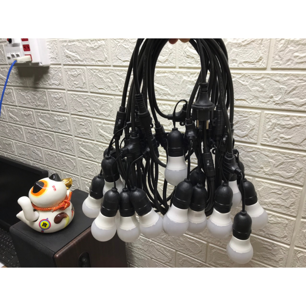 Dây bóng đèn chống nước trang trí ngoài trời treo cây treo hành lang