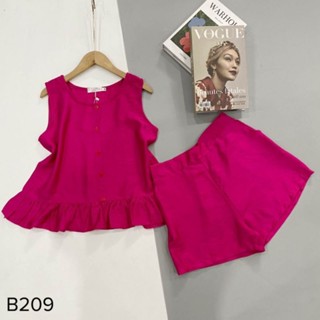 [40-70KG], Đồ bộ nữ, bộ đũi nữ,  áo sát nách có bèo quần đùi, vải đũi tơ xước 40-68kg, hàng chính hãng, set đi biển