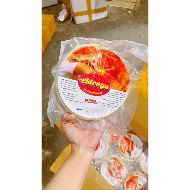 Bánh pizza chicago GẤP 3 lần Phomai size 16cm