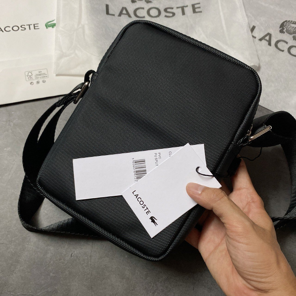 Túi Chéo Nam LCST, Chất da sần mịn với khoá zip logo nét, Hàng full tem, tag chuẩn hãng. size Size 20x14x4cm - TL1