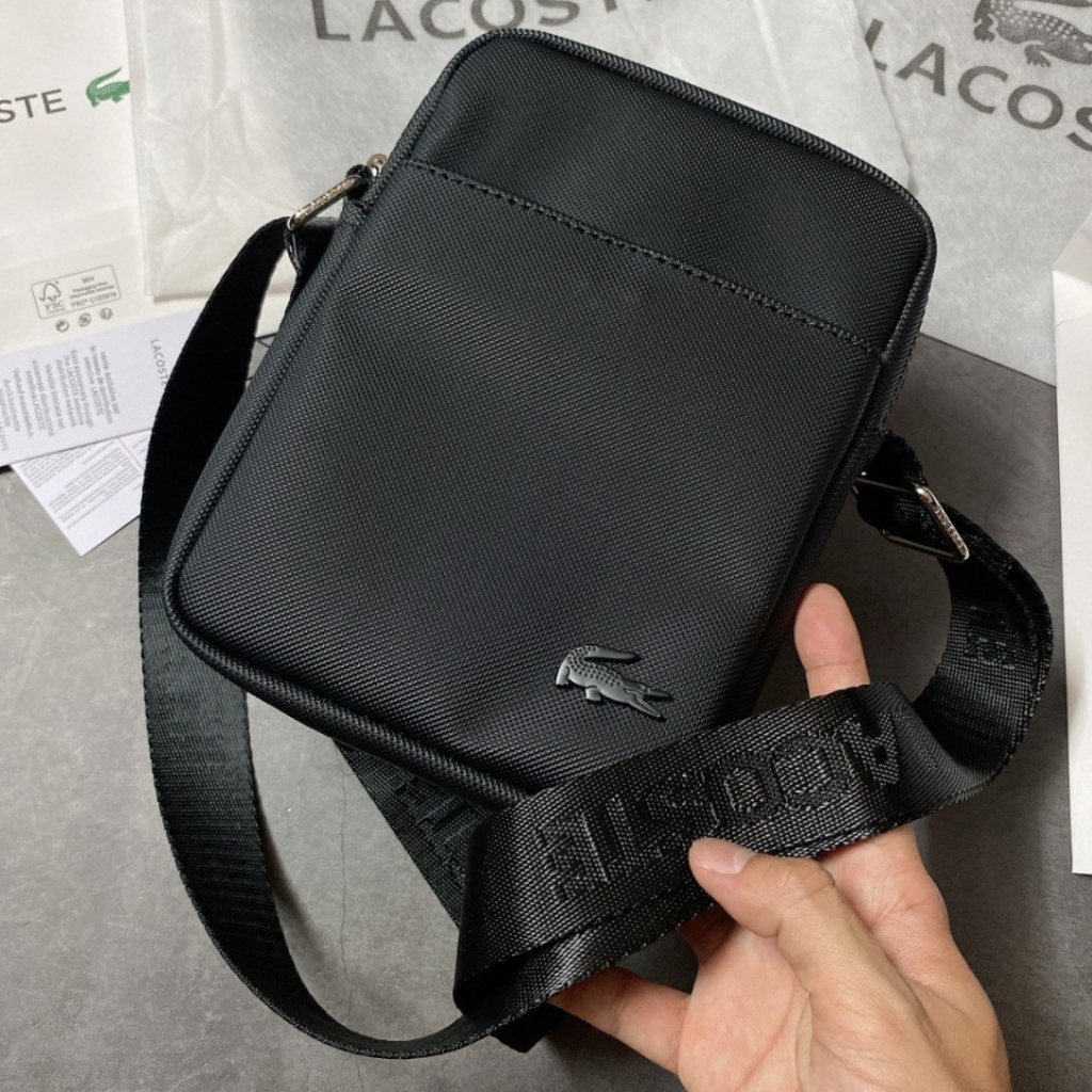 Túi Chéo Nam LCST, Chất da sần mịn với khoá zip logo nét, Hàng full tem, tag chuẩn hãng. size Size 20x14x4cm - TL1