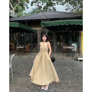 đầm maxi cup ngực xếp li dáng xoè