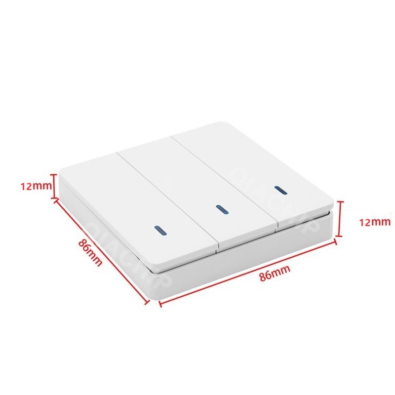 Công tắc điều khiển từ xa RF433mhz 220v điều khiển bằng công tắc dán tường, Remote 433