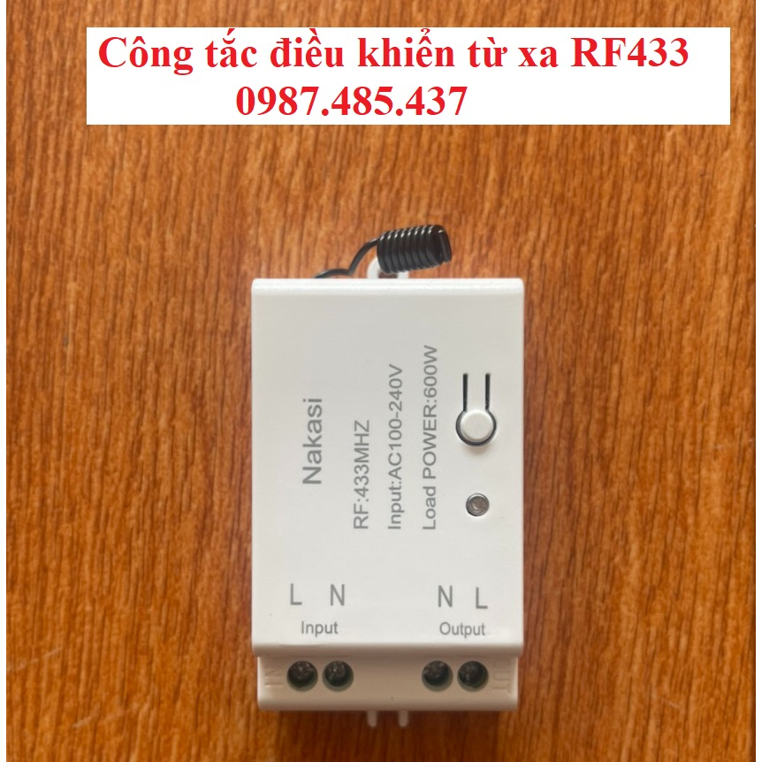 Công tắc điều khiển từ xa RF433mhz 220v điều khiển bằng công tắc dán tường, Remote 433