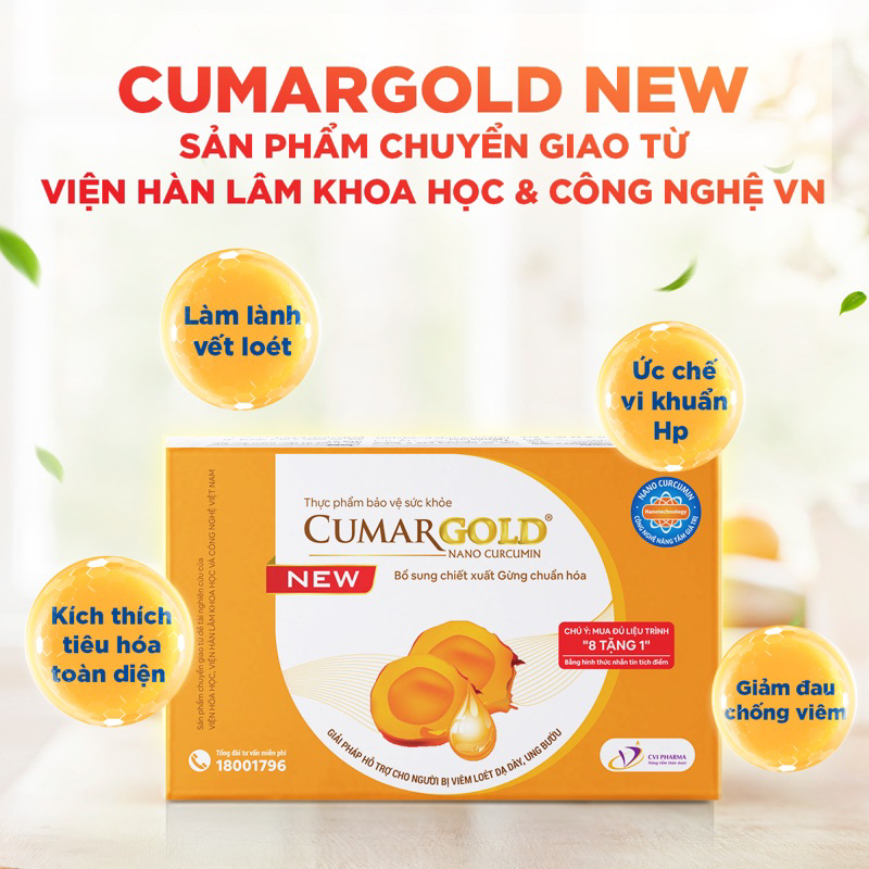 ✅ Cumargold New hỗ trợ cải thiện viêm loét dạ dày