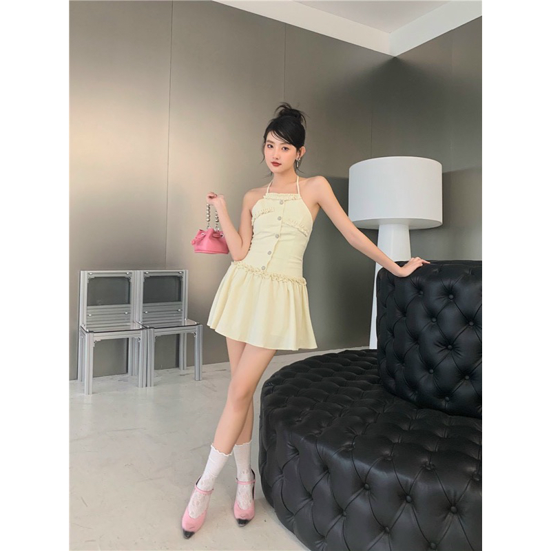 Đầm xoè ngắn hai dây koreastyle