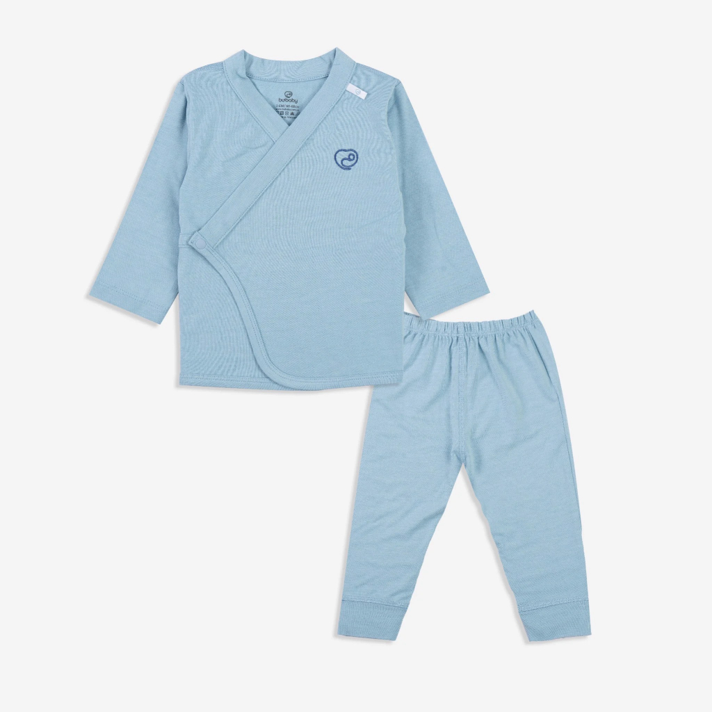 BUBABY - Bộ dài cài lệch Bambus 0m - 9m